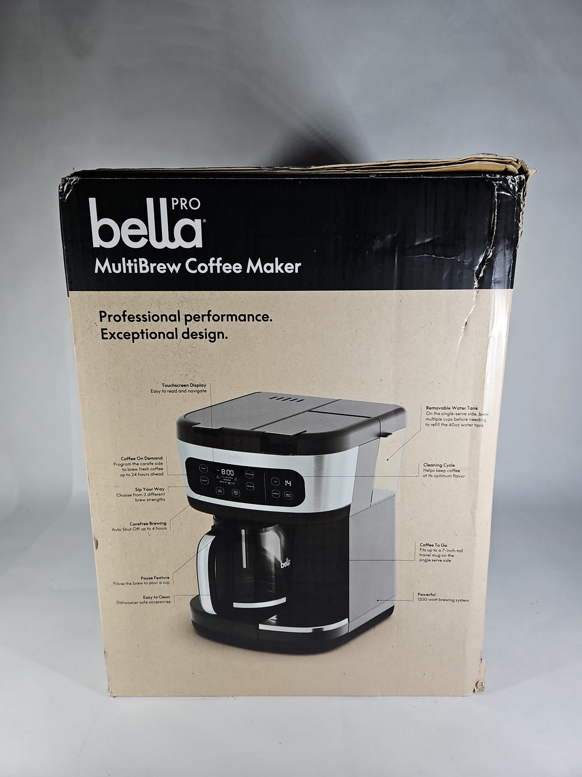 bella PRO MultiBrew 12-Cup Drip & Single-Serve Coffee Maker 90228 - Stainless