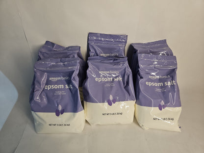 Amazon Basics Epsom Salt Lavender 3 lb Bags - 6 Pack