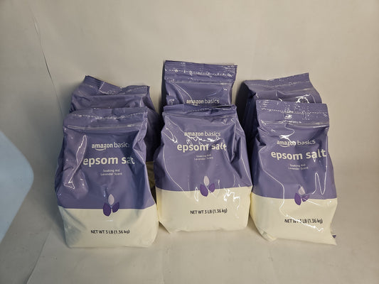 Amazon Basics Epsom Salt Lavender 3 lb Bags - 6 Pack