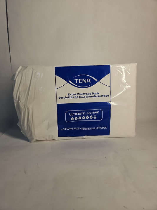 Tena Extra Coverage Ultimate Long Pads 52 Count