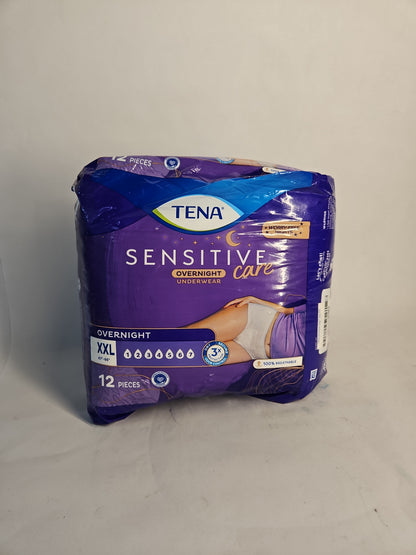 Tena Sensitive Care Overnight Underwear XXL 12 Count