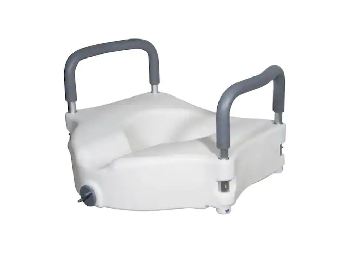 Drive Medical Raised Toilet Seat with Arms 5 Inch Height