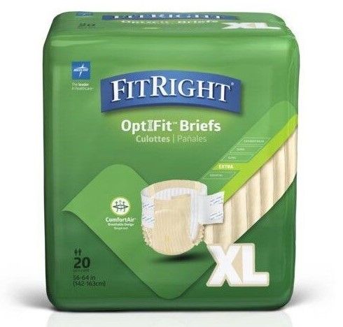 FitRight OptiFit Extra Briefs XL 80 Count