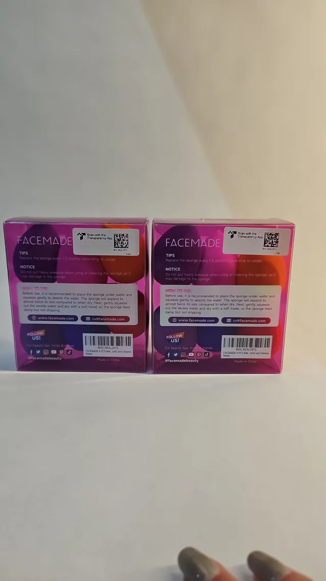 2 PACK Facemade Makeup Sponges, 6 Count Each