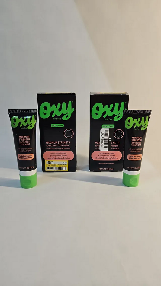 2 PACK - Oxy Acne Treatment, Maximum Strength, Rapid Spot Treatment, EXP 10/2026