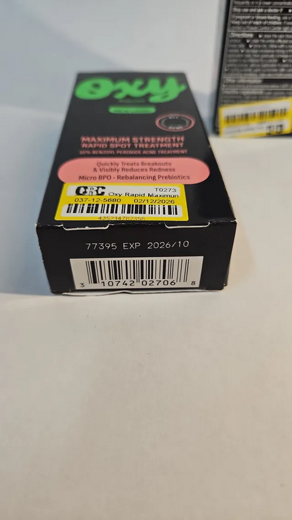 2 PACK - Oxy Acne Treatment, Maximum Strength, Rapid Spot Treatment, EXP 10/2026
