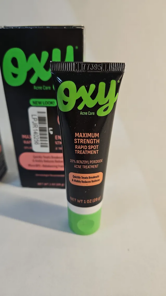 2 PACK - Oxy Acne Treatment, Maximum Strength, Rapid Spot Treatment, EXP 10/2026