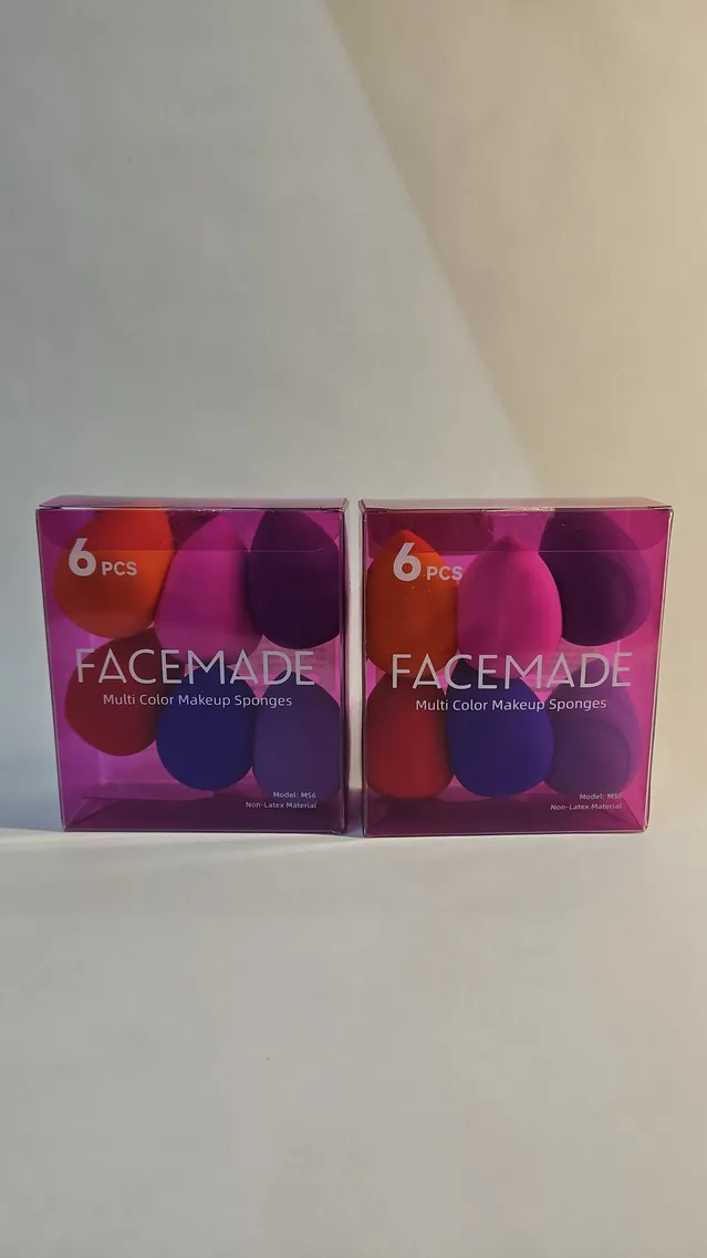 2 PACK Facemade Makeup Sponges, 6 Count Each