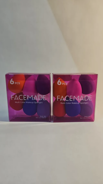 2 PACK Facemade Makeup Sponges, 6 Count Each