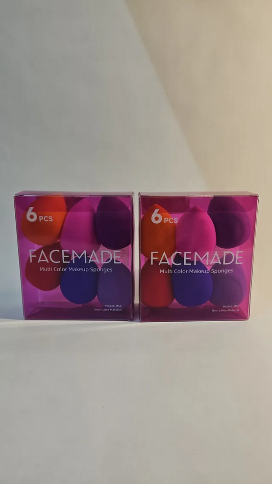 2 PACK Facemade Makeup Sponges, 6 Count Each