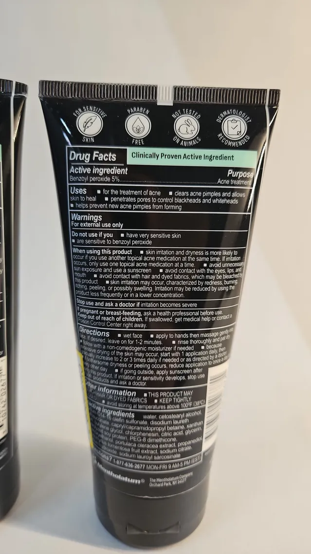 2 PACK - Oxy Maximum Action Acne Cream Face Wash 5% Benzoyl Peroxide 5 fl. oz., EXP 12/2026